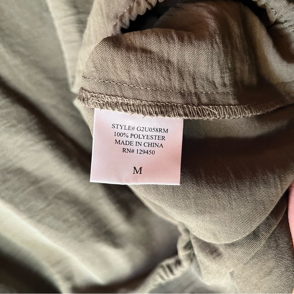 FRED DAVID Olive Green Top - Picture 4 of 6